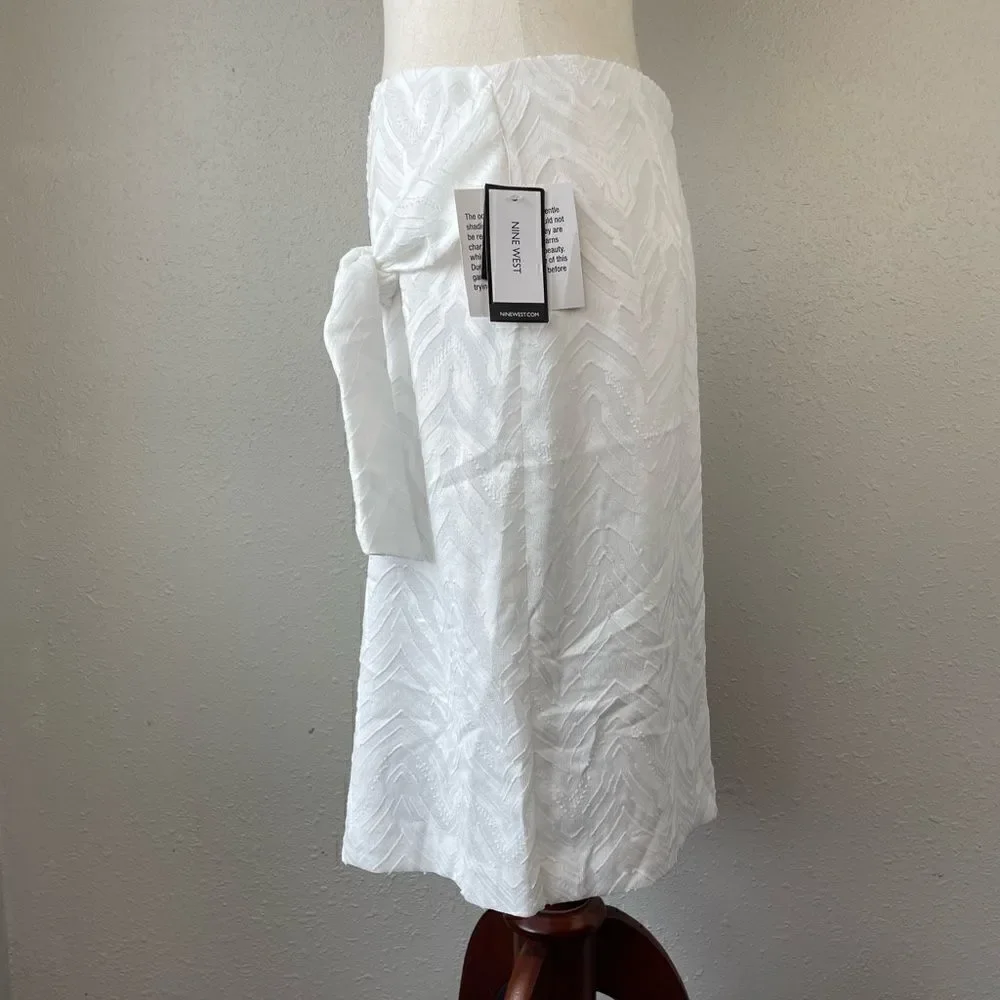 NWT Nine West White Midi Skirt Size 10